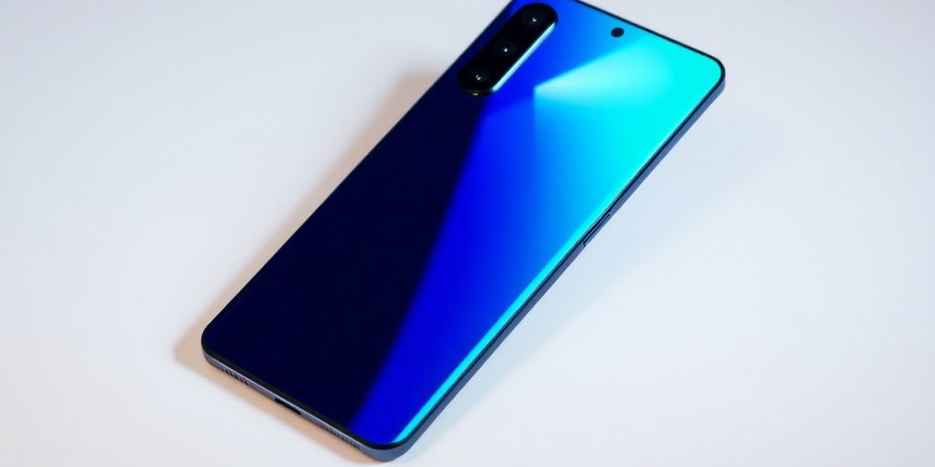 Smartphone Samsung A55 com design moderno e elegante.