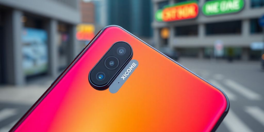 Xiaomi 14 Pro com câmera impressionante em fundo urbano.
