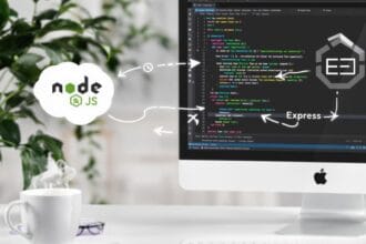 Monitor com Node.js e Express em ambiente de trabalho moderno