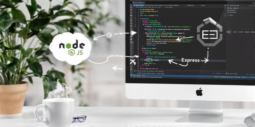 Monitor com Node.js e Express em ambiente de trabalho moderno