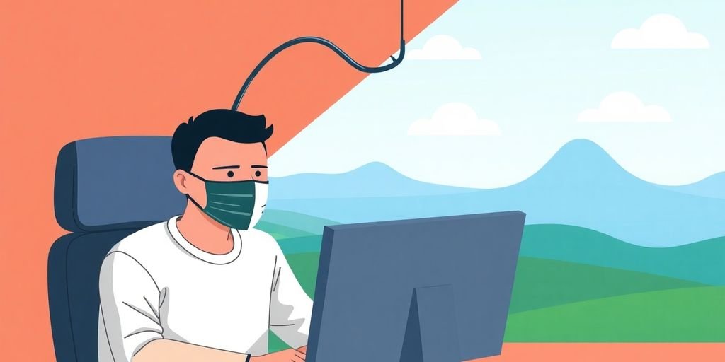 Catfish: O que é e como identificar essa prática enganosa? 2 Ilustração de um computador com um gancho de pesca.