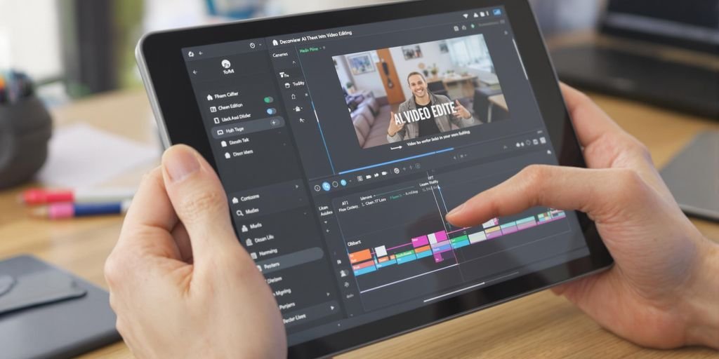 Pessoa testando inteligência artificial para criar vídeo.