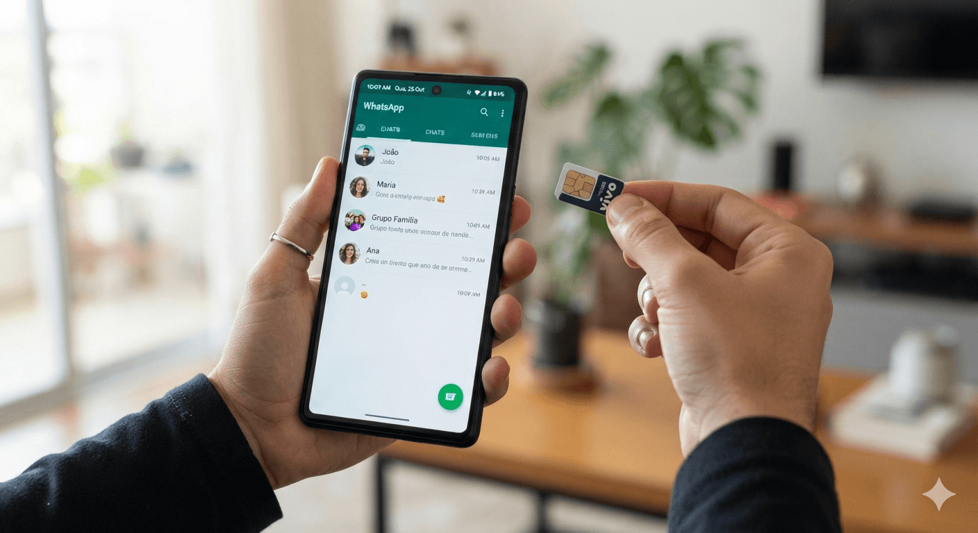 Como recuperar WhatsApp e número após perda do Chip 3 Como recuperar WhatsApp e número após perda do Chip